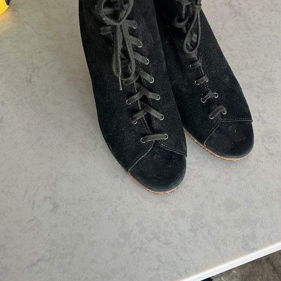 Ugg suede booties with open toe size 12 - Picture 4 of 6